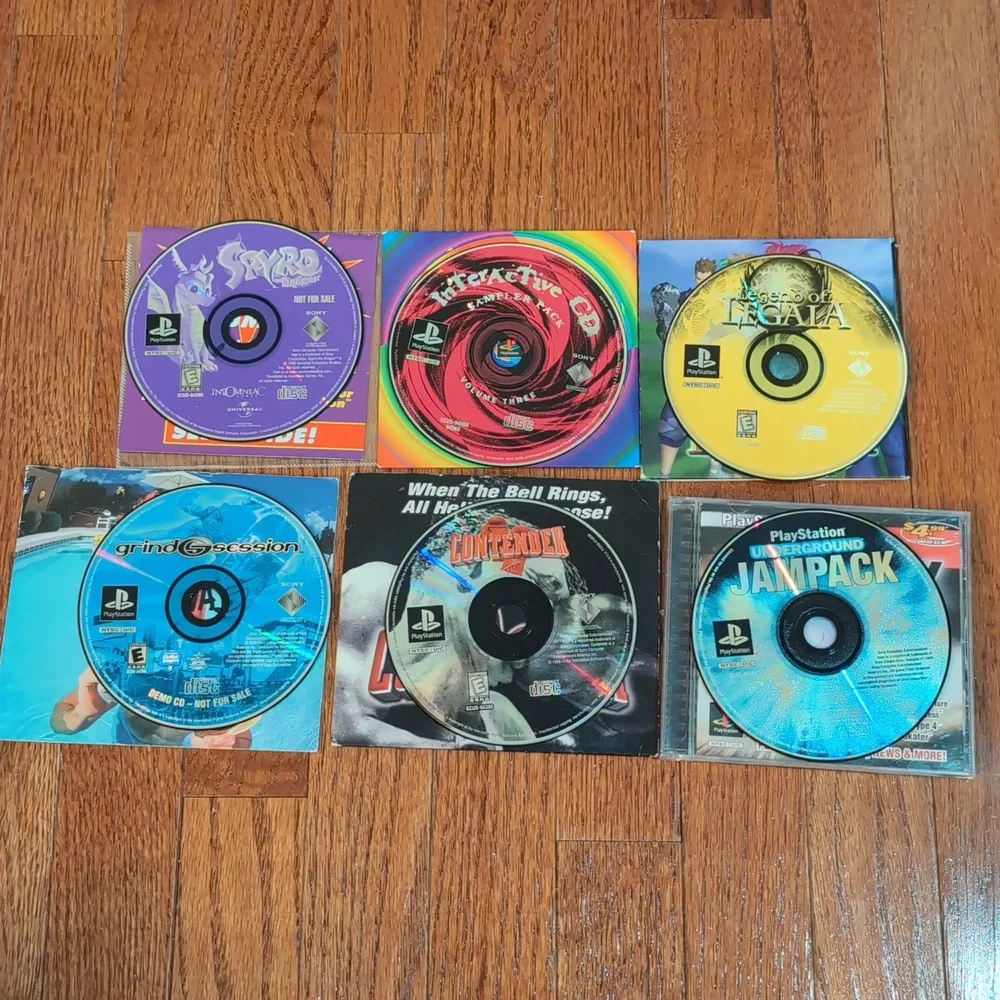 Sony PlayStation 1 Demo Discs Spyro Legend Of Legaia Grind Session Contender +